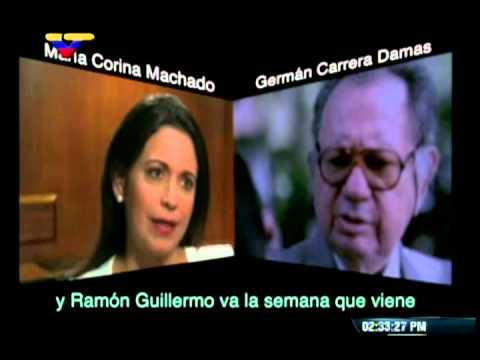 Conversación entre María Corina Machado y Germán Carrera Damas sobre golpe el 17 de abril 2013