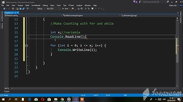 Make Counting Program With For in Visual Studio C#