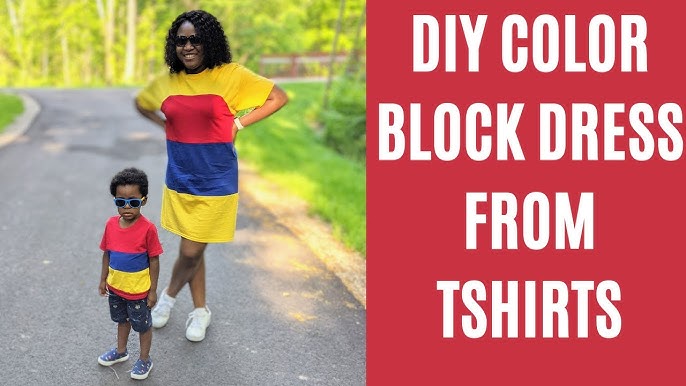 DIY How To Color Block Dress 