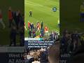 West Ham players clash with AZ Alkmaar fans after they attack family section #football  #westham