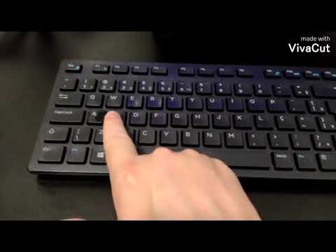 Teclado e Mouse Wireless Dell, KM636, Preto