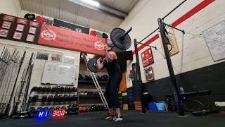 Eagle Throwdown October 22. WOD 3. 15Kg bar + 2 x 5kg plates. Total 84 burpees for score