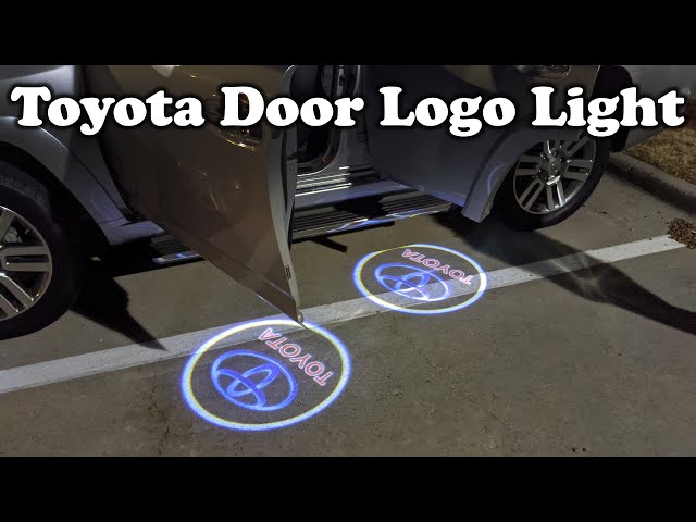 Toyota logo door projection light installation