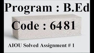 AIOU Code 6481 Solved Assignment No 1 Spring 2024 | Baloch Academy