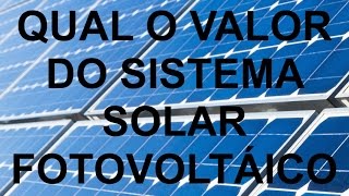 🚠QUANTO CUSTA O SISTEMA SOLAR FOTOVOLTÁICO CONECTADO À REDE ON GRID?🐻