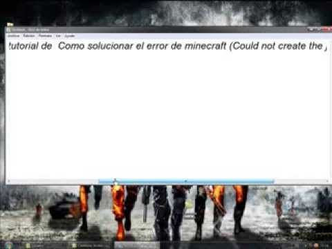 Solucionar El Error de Could Not create the java virtual machine sin descargar nada