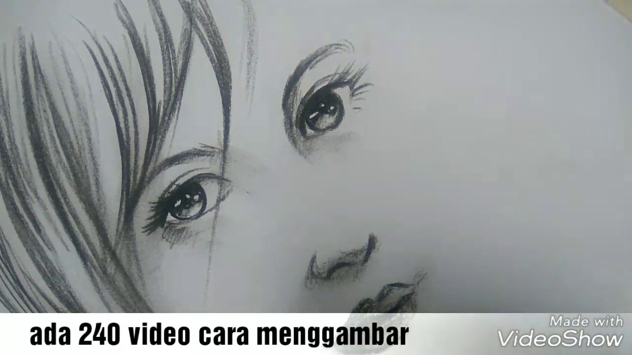 Sketsa Wajah Wanita Cantik