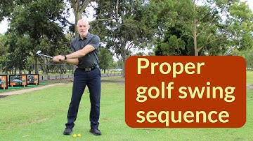 Proper golf swing sequence