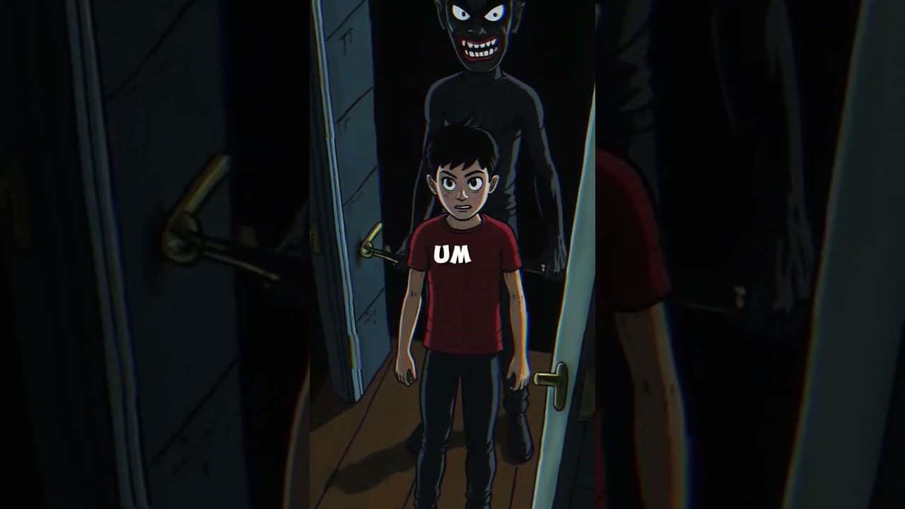 “Ele ouviu batidas às 3AM… mas não tinha ninguém lá 😱🚪 #shorts #terror #horror