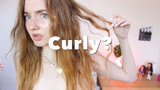 Is my Straight Hair turning CURLY? I try the Curly Girl Method. - YouTube