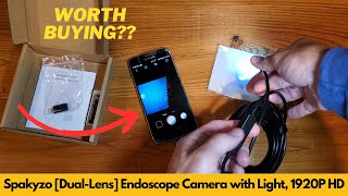 Worth It? Spakyzo [Dual-Lens] Endoscope Camera with Light, 1920P HD Borescope, 16.4ft Semi-Rigid