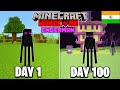Gambar cover I Survived 100 Days as an Enderman in Minecraft Hardcore HINDI