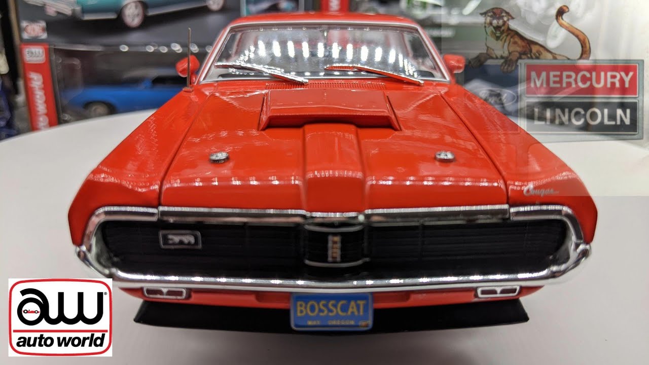 1/18 Mercury Cougar 1969 Diecast Car Model Unboxing and Review by