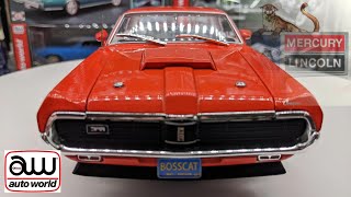1/18 Mercury Cougar 1969 Diecast Car Model Unboxing and Review by Auto World.