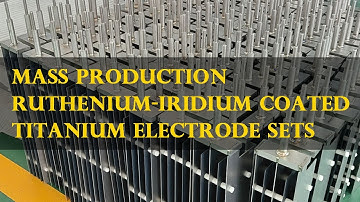Production of MMO ruthenium iridium coated titanium electrodes for customers