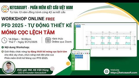 Tự động thiết kế móng cọc lệch tâm || KCS Workshop