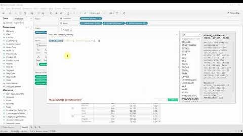 How To Use The Window Correlation and Covariance Functions - Tableau in Two Minutes