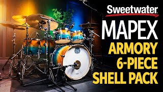 Mapex Armory 6-piece Studioease Fast Tom Shell Pack - Ocean Sunset Demo