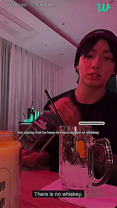 jungkook totally unpredictable🤣no alcohol/whisky but 5 min later jk with alcohol😂#jungkook#jk #bts