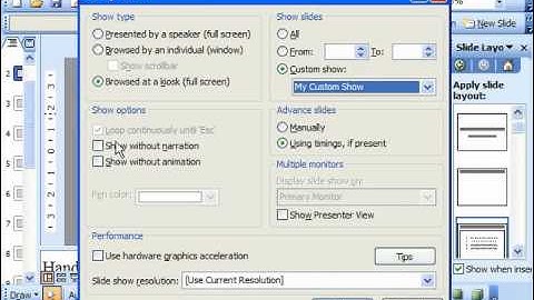 PowerPoint 2003 Tutorial Set Up Show Microsoft Training Lesson 25.1