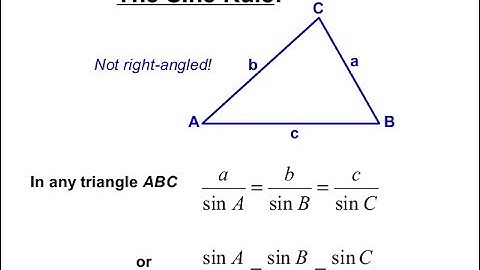 The Sine Rule Part 1