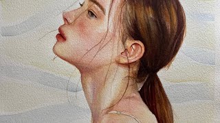 인물수채화 과정 /watercolor portrait tutorial