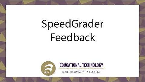 Giving Feedback in SpeedGrader