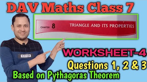 DAV Maths Class 7 | Triangle and its properties (Ch-8) | Ws-4 Part-1| Maths For Me