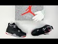 Air jordan 4 bred reimagined  unboxing details