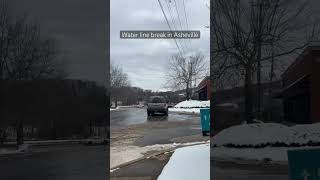 Asheville crews work on water line break amid cold weather