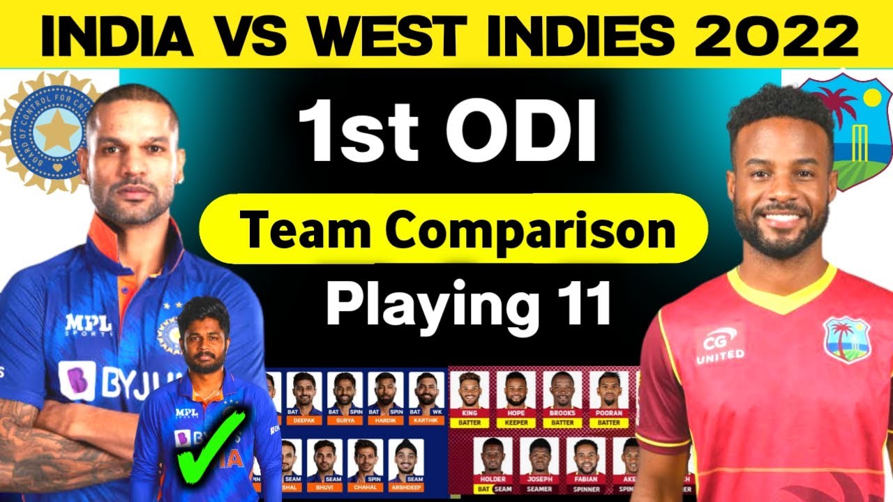 India vs West Indies 1st ODI Playing 11 Comparison | IND vs WI 1st odi playing 11 | ind playing 11