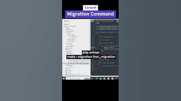Laravel migration command #laravel #short #shorts