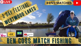 LIVE MATCH FISHING-Westwood Lakes- 3 day live fishing festival the home of fishomania