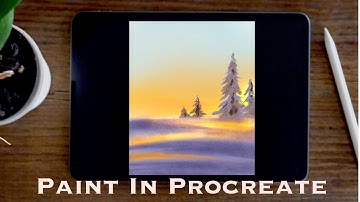 How to Draw Snow and sunshine in Procreate Tutorial | Paint with Basic Brushes| The ProArt