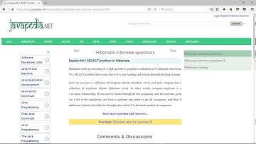 Explain N+1 SELECT problem in Hibernate. | javapedia.net