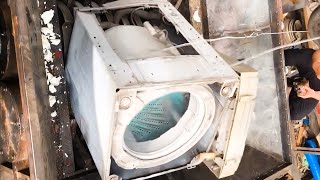 Satisfying Shredding Process of Biggest Washing Machine and Electronic Items For Recycle Ever Seen