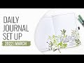 March Daily Journal Set Up 2022 | Archer & Olive Journal