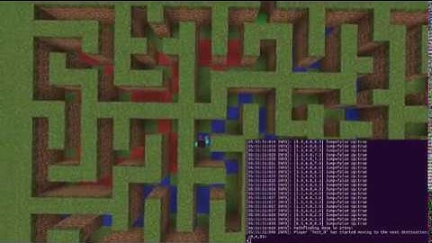 2D path-finding of an emulated Minecraft client