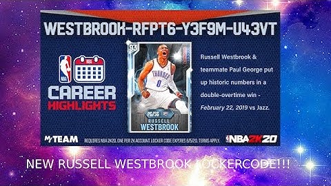 NEW DIAMOND RUSSELL WESTBROOK LOCKER CODE!!! | NBA2K20 MYTEAM