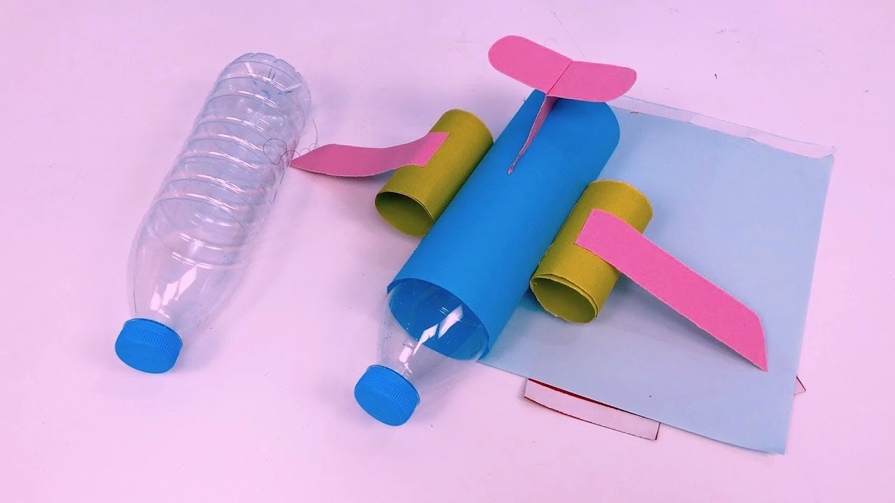 塑料瓶与卡纸制作飞机 手工制作 Youtube 塑料瓶与卡纸制作飞机 手工制作 Youtube