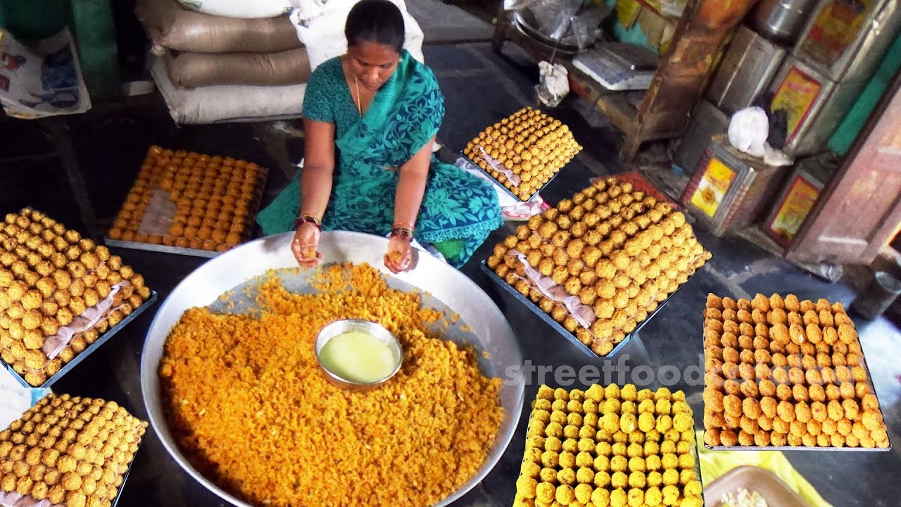 Boondi Ladoo Recipe | Motichoor Ladoo Recipe | Indian Sweet Laddu | How to Make Bondi Ka Ladoo | Street Food Catalog