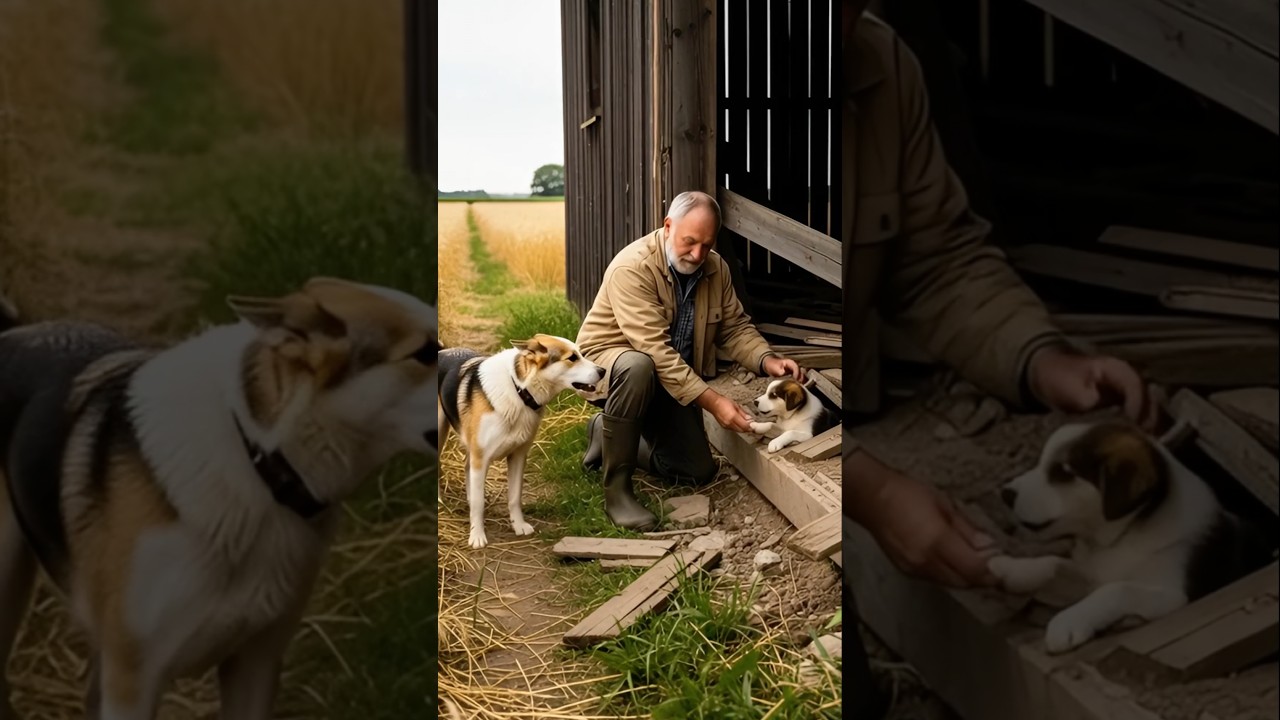 A Stray Dog Leads a Farmer to Save a Trapped Puppy 🐶 