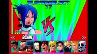 Street Fighter Ex Plus Alpha Ps1 - Real Hardware. Arcade Mode With Blair Dame