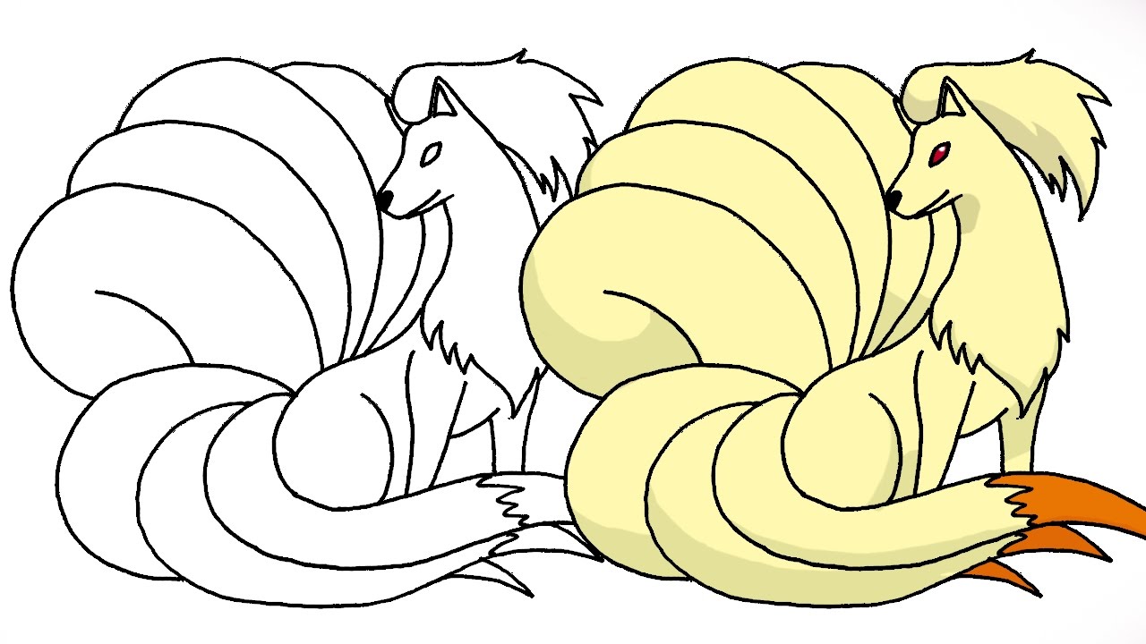 How to Draw Ninetales (Pokemon) Step by Step - YouTube.