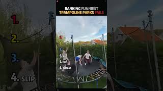 Ranking the Funniest Trampoline Park Fails 🤣🏆 | Wait for #1! 😱 #Shorts #rockinjump #trampolinejump