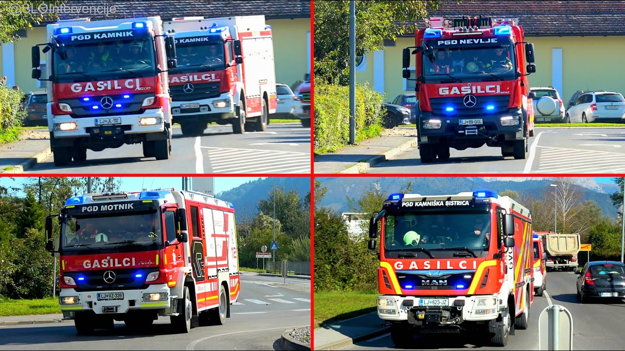 [POŽAR KOMPLEKSNEGA OBJEKTA] Vaja gasilskih enot GZ Kamnik - reševanje oseb in gašenje požara