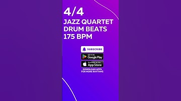 4/4 JAZZ QUARTET DRUM BEATS 175 BPM - Drum Loop #drumloop #drumbeats