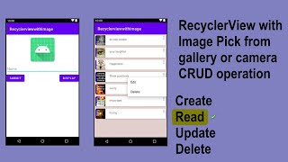 Android Studio Crud | #2 | Display Data In Recyclerview With Image | Recyclerview Crud With Image