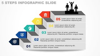 5 Steps Animated Infographic Slide in PowerPoint