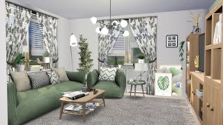 The SIMS 4 / green cozy apartment / speed build / a lot of CC links